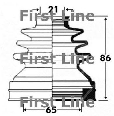 FIRST LINE fcb2850 -  Пыльник, приводной вал
